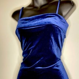 Joule Navy Blue Suede Mini Dress